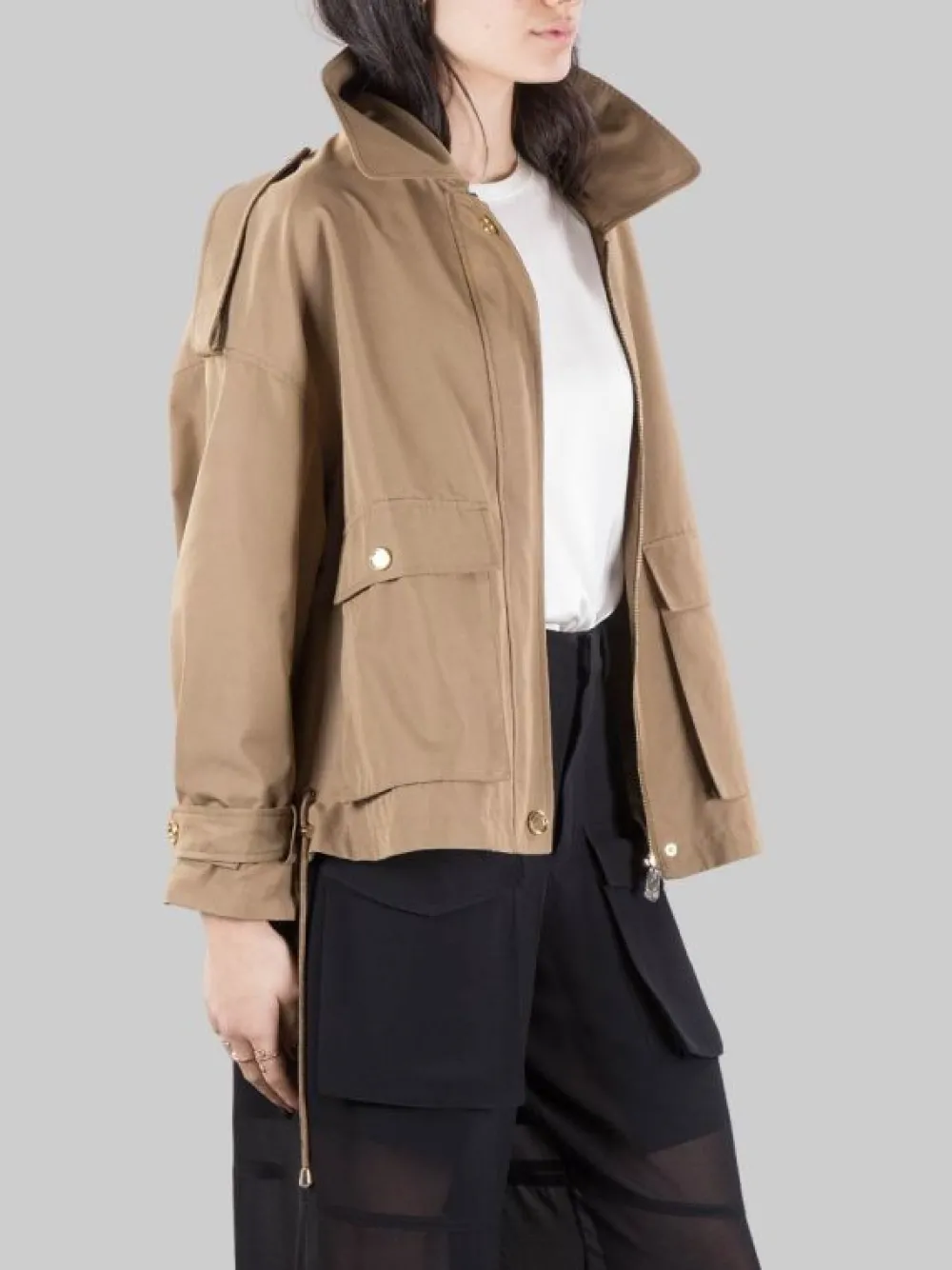 PARKA CORTO POLIDORA IN COTONE TECNICO | PINKO Discount