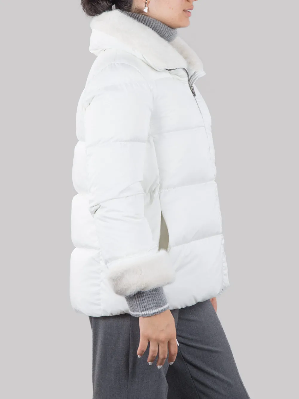 Piumino con eco-pelliccia | HERNO Clearance