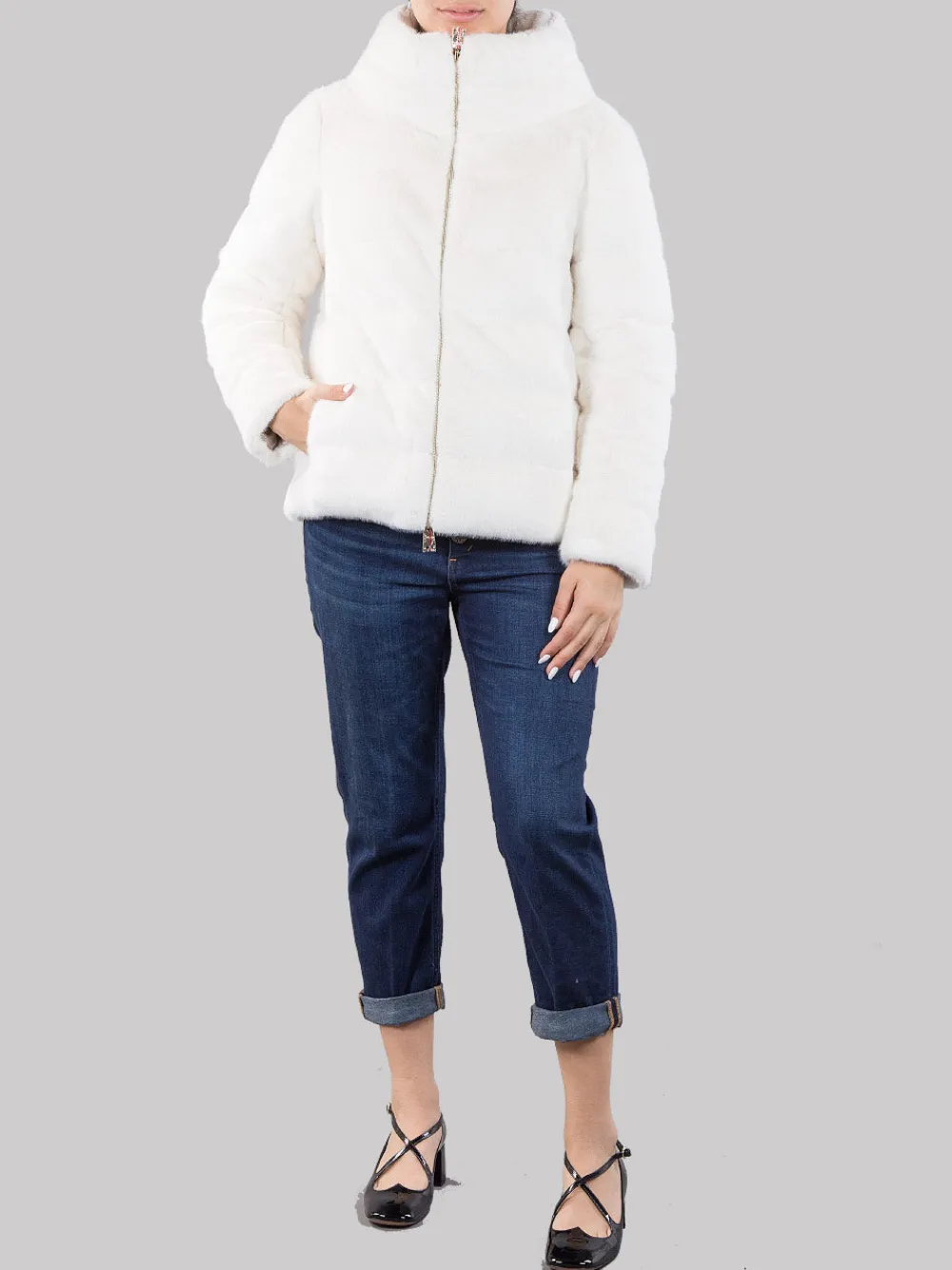 Piumino in eco-pelliccia | HERNO Outlet