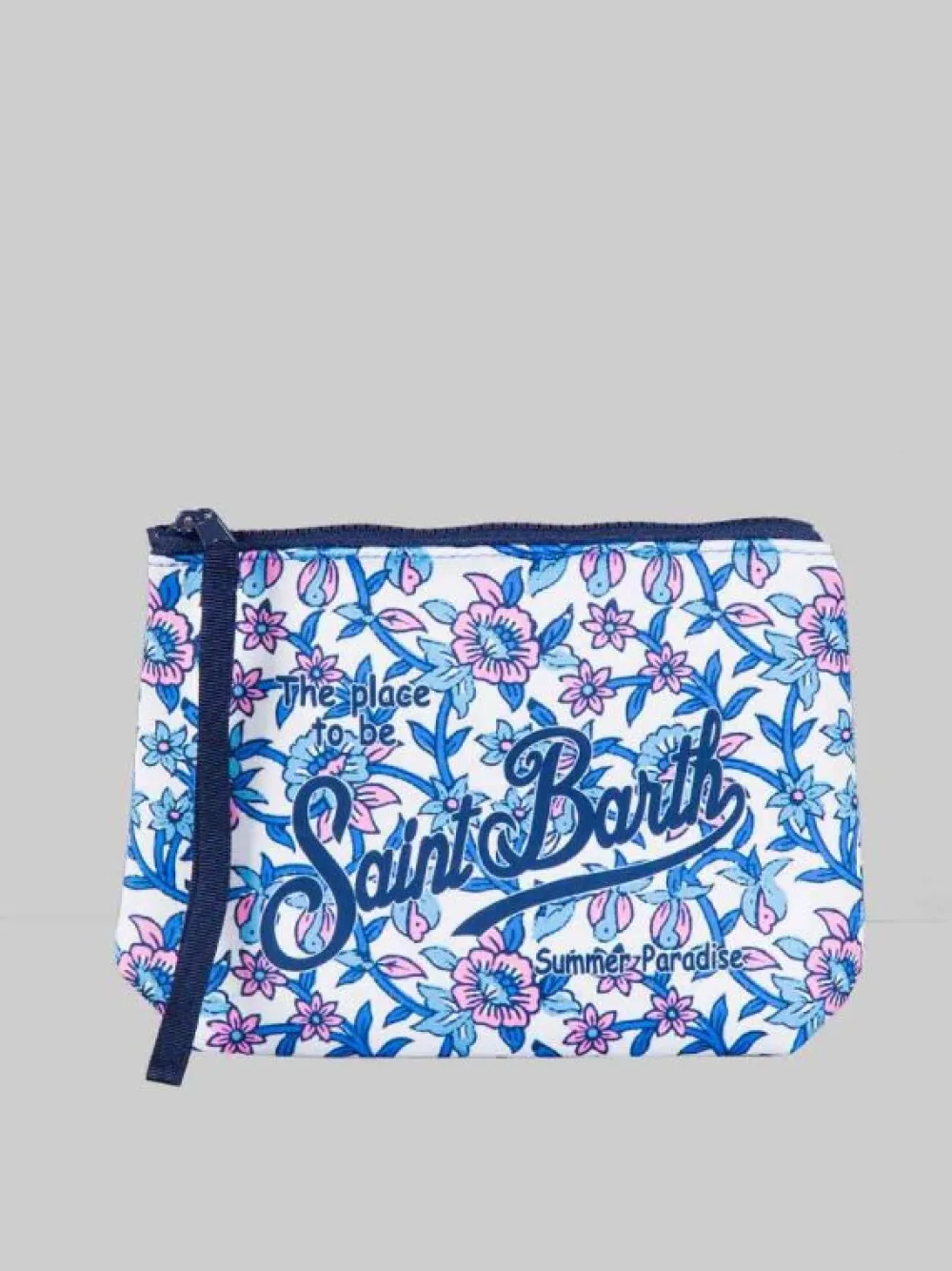 POCHETTE ALINE IN SCUBA A FLOREALE SU FONDO BIANCO | MC2 SAINT BARTH Online