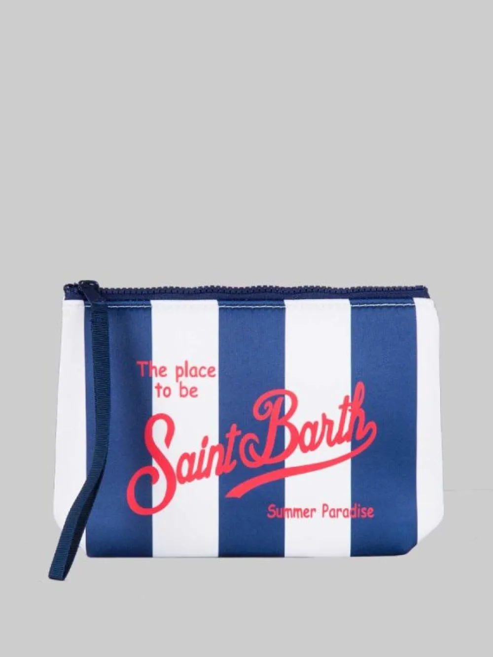 POCHETTE ALINE IN SCUBA A RIGHE BIANCA E BLU | MC2 SAINT BARTH Online