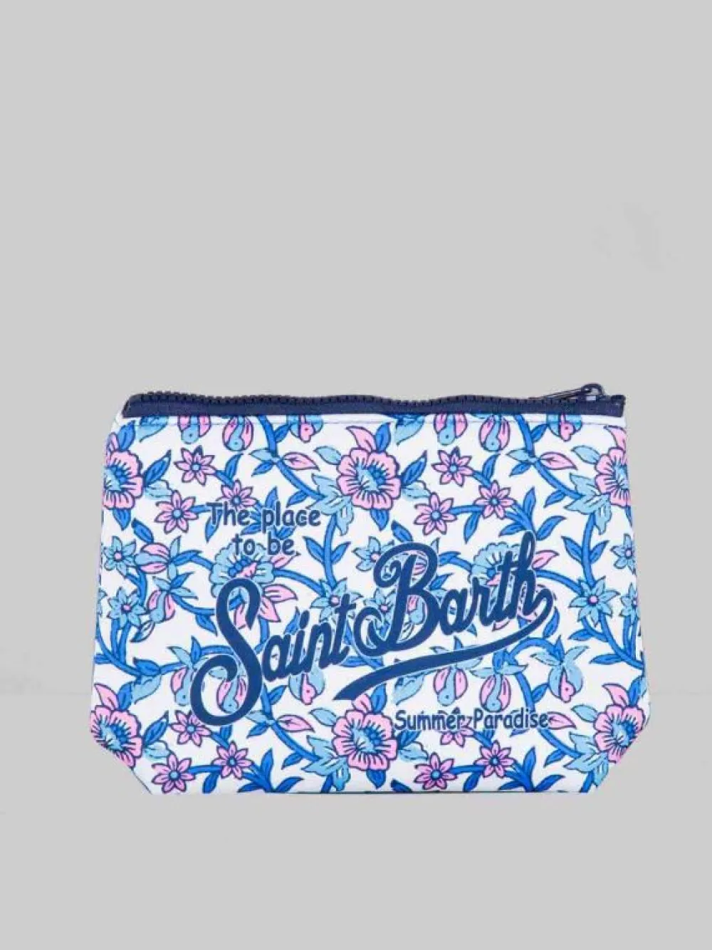 POCHETTE ALINE IN SCUBA A FLOREALE SU FONDO BIANCO | MC2 SAINT BARTH Online