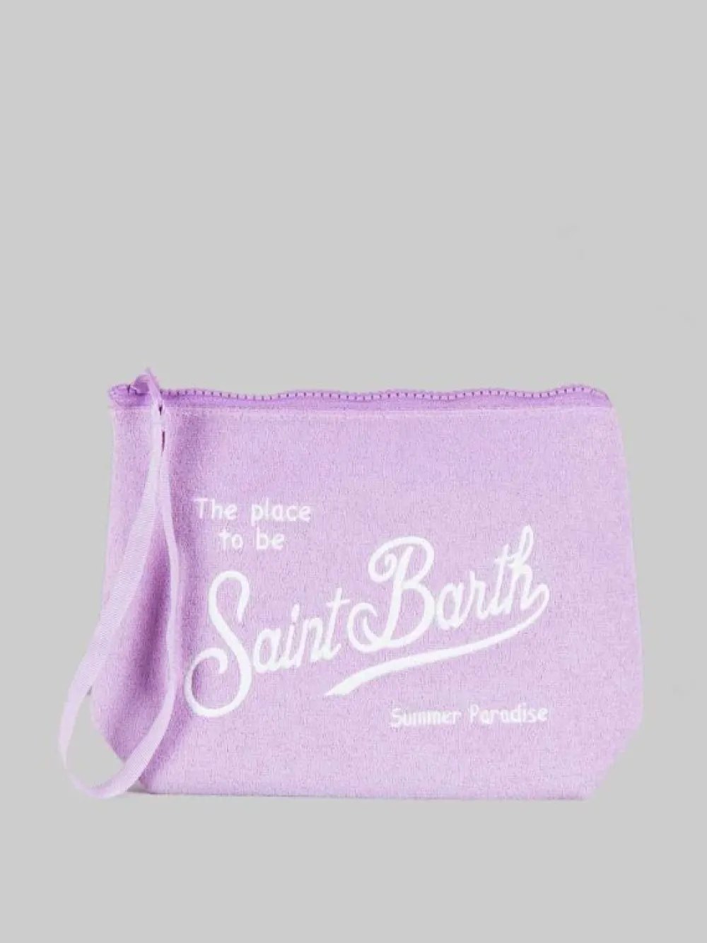 POCHETTE ALINE IN TESSUTO SPUGNA CON LOGO RICAMATO | MC2 SAINT BARTH Discount