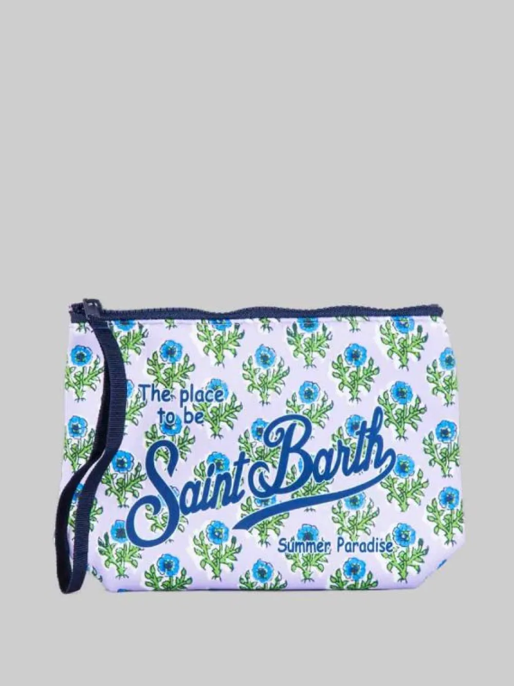 POCHETTE IN SCUBA A FANTASIA FLOREALE SU FONDO LILLA | MC2 SAINT BARTH Sale
