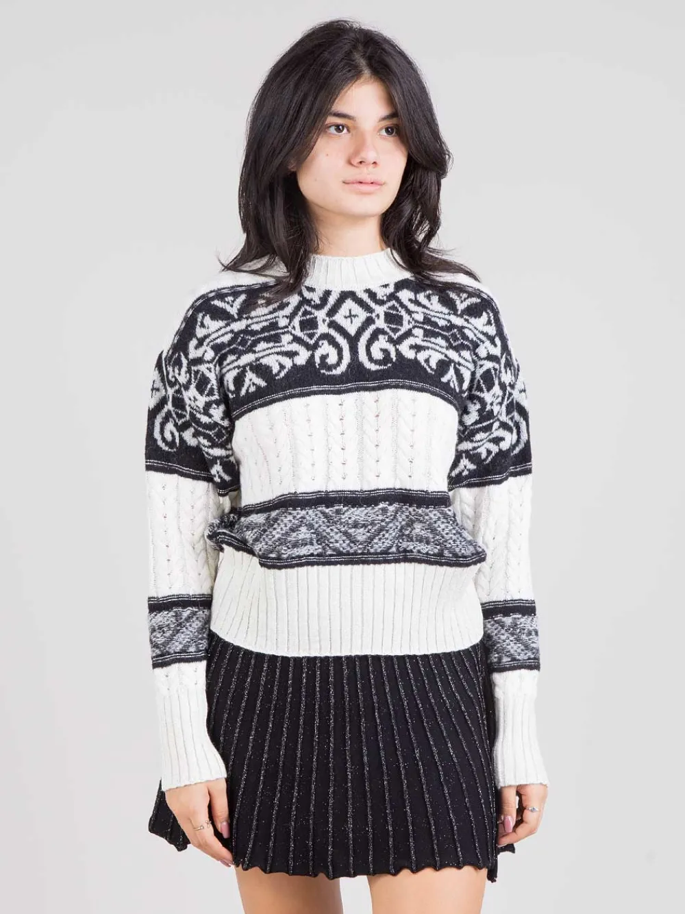 Pullover trecce e jaquard | AKEP Sale