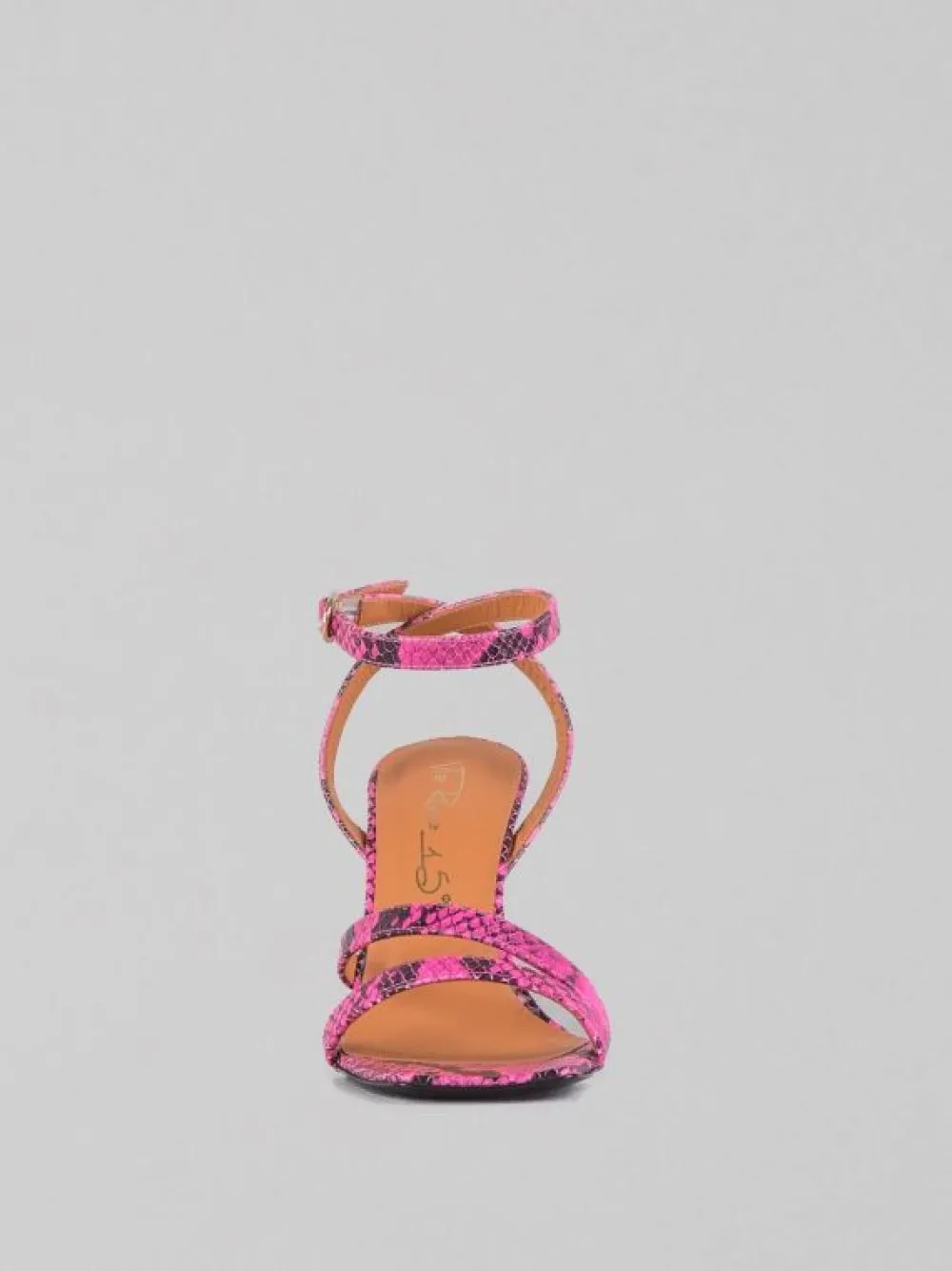 SANDALI IN PELLE STAMPA PITONE FLUO | VIA ROMA 15 Online