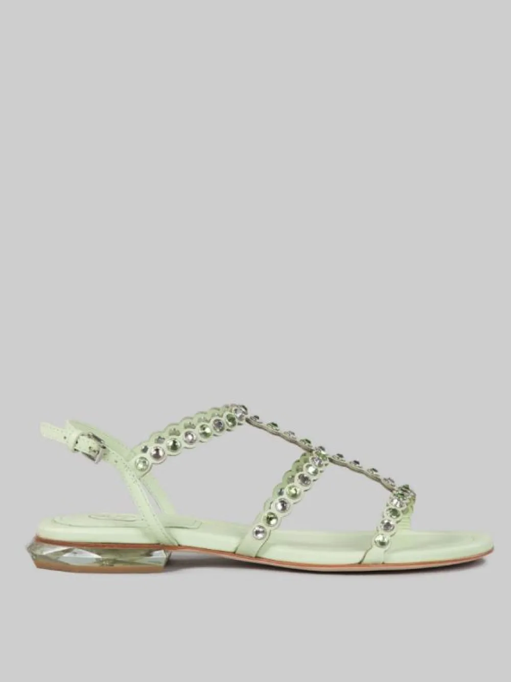 SANDALI SAPHIR IN PELLE CON APPLICAZIONI DI STRASS BICOLORE | ASH Hot