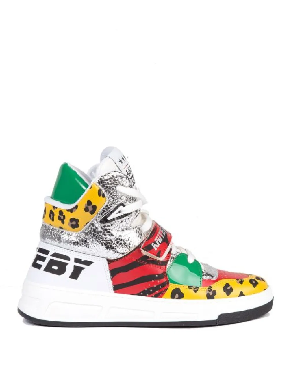 SNEAKER ALTE BASKET IN PELLE CON DETTAGLI ANIMALIER | ANIYE BY Sale