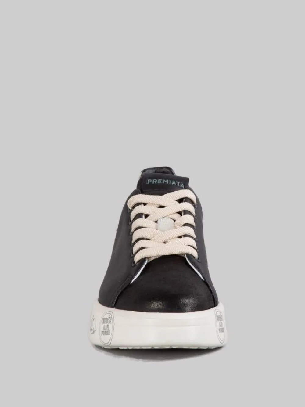 SNEAKER BELLE IN PELLE LISCIA NERA CON SPOILER EFFETTO SNAKE | PREMIATA New