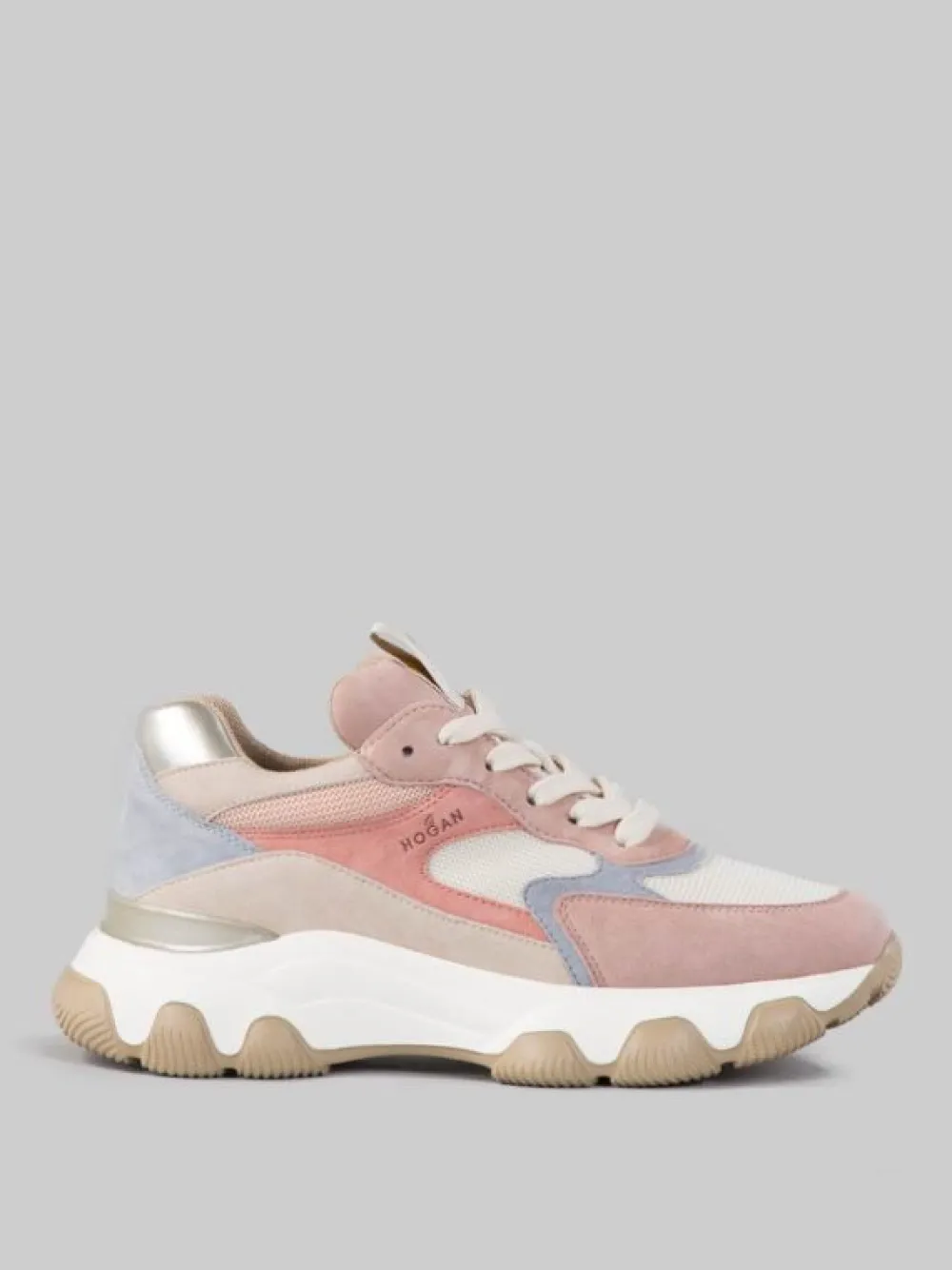 SNEAKER HYPERACTIVE , BEIGE E AZZURRO IN PELLE SCAMOSCIATA E TELA TECNICA | HOGAN Sale