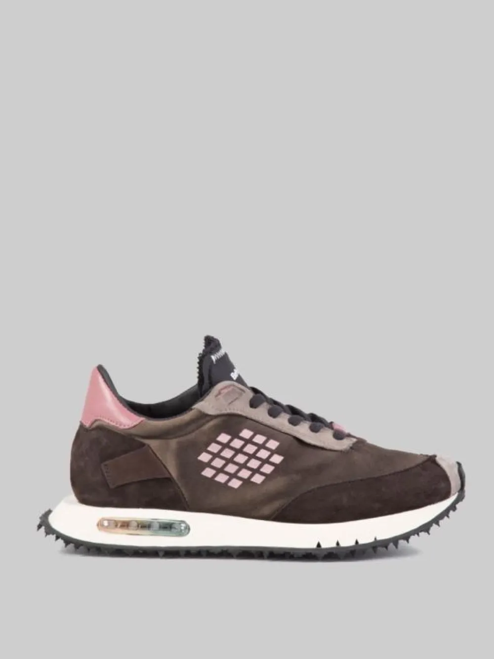 SNEAKER IN PELLE E TESSUTO REALIZZATA A MANO | BE POSITIVE Fashion