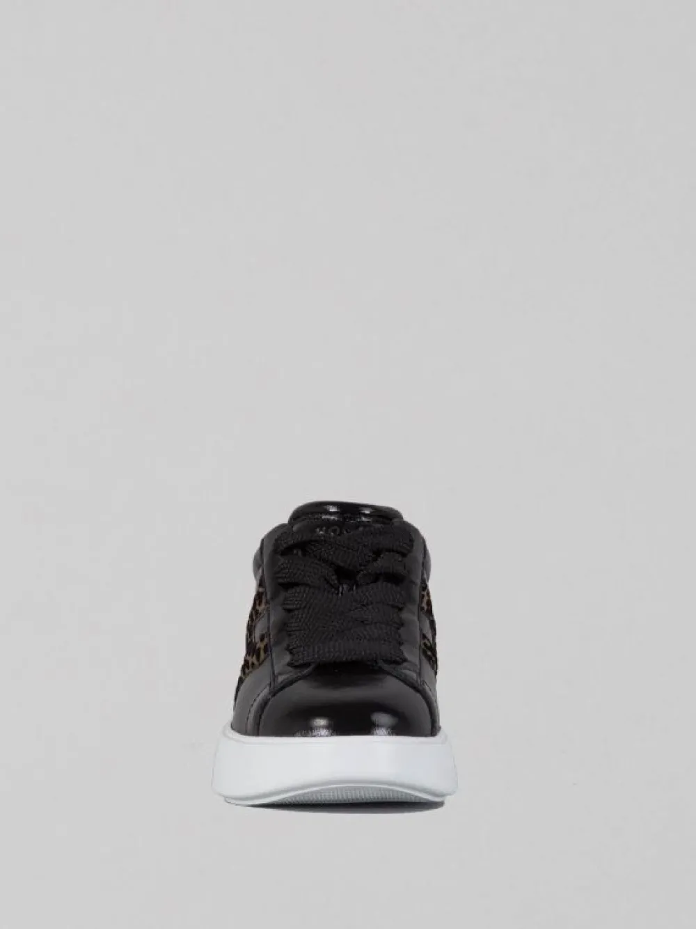 SNEAKER IN PELLE LUCIDA CON DETTAGLI VELVET ANIMALIER | HOGAN Fashion