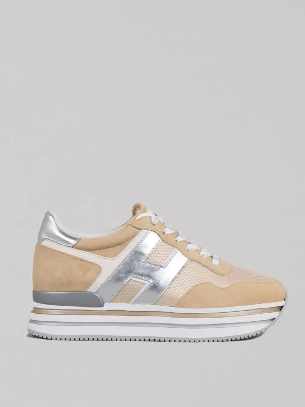 SNEAKER MIDI H222 IN SUEDE E RETE TECNICA | HOGAN New
