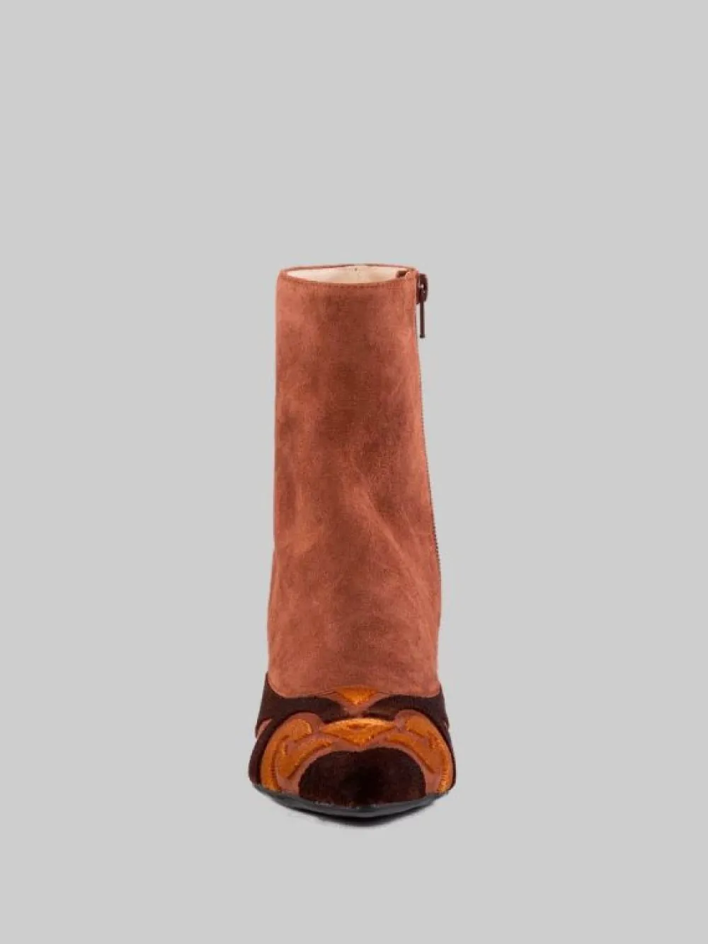 STIVALETTI IN PELLE SCAMOSCIATA CON INSERTI IN VELOUR | WALTER VIOLET New