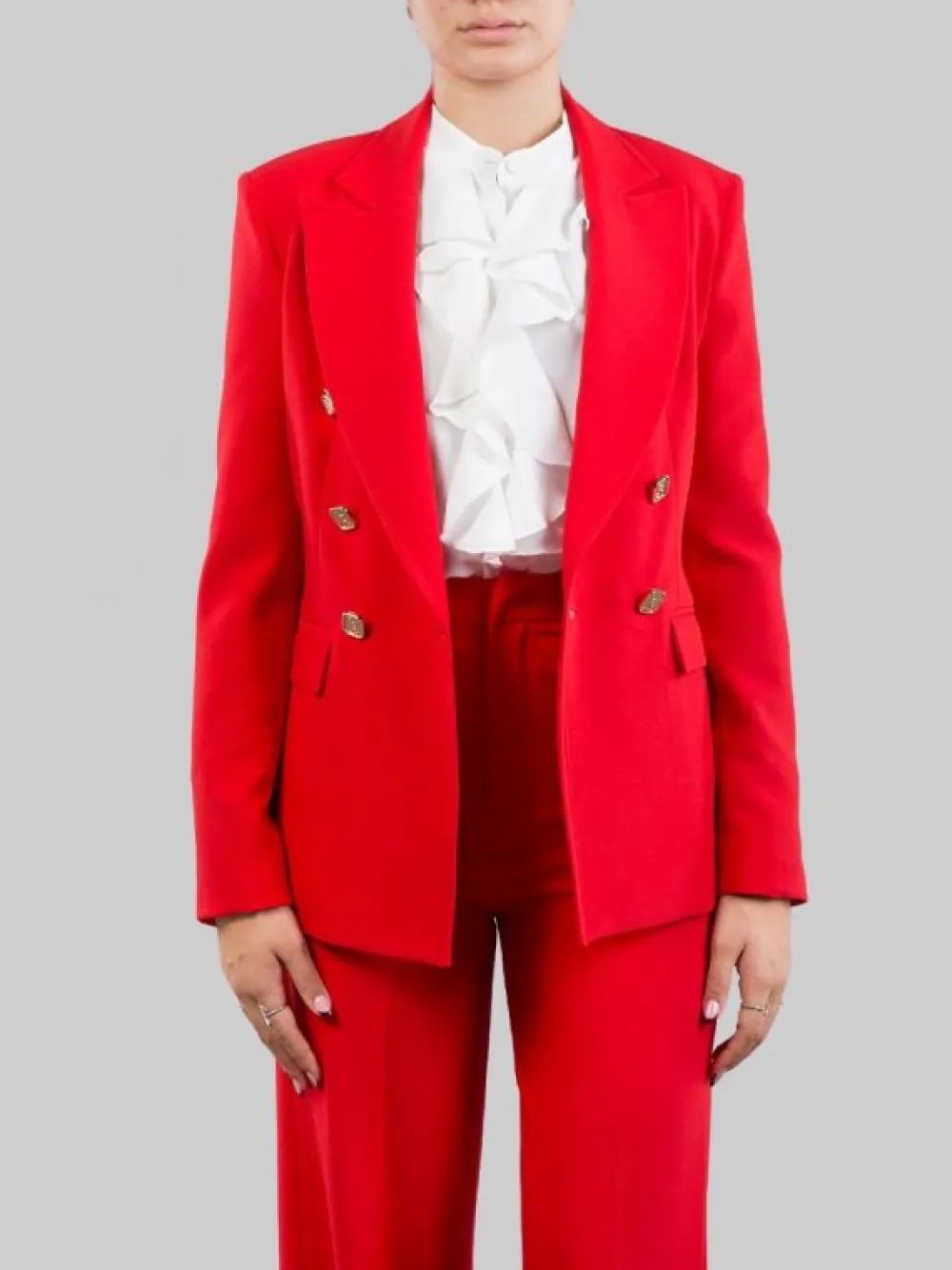 TAILLEUR CON GIACCA DOPPIOPETTO E PANTALONI FLARE | HANITA Outlet