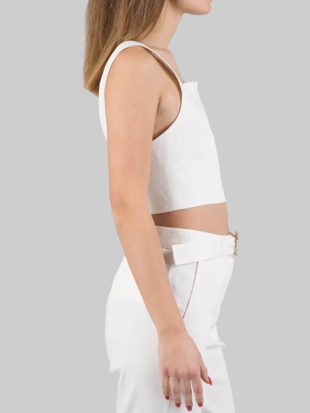 TOP CORTO IN MISTO LINO E VISCOSA | PINKO Best