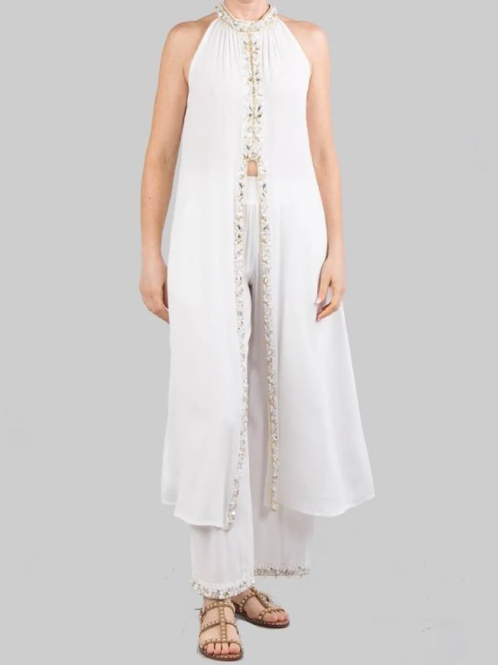 TOP LUNGO SMANICATO CON PERLE | MIRIAM STELLA Best