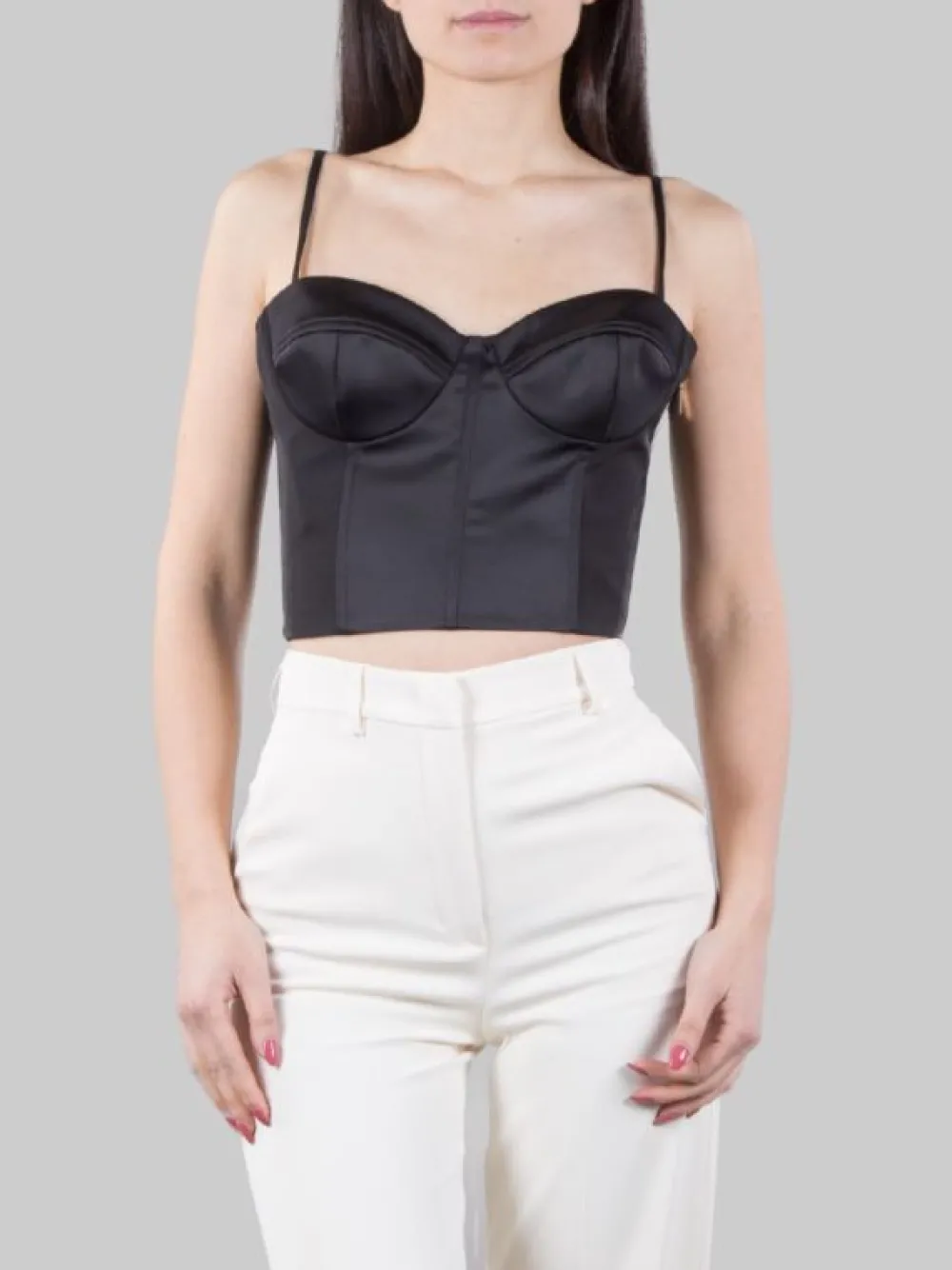 TOP MODELLO BUSTIER CON STRINGHE POSTERIORI | HANITA Best