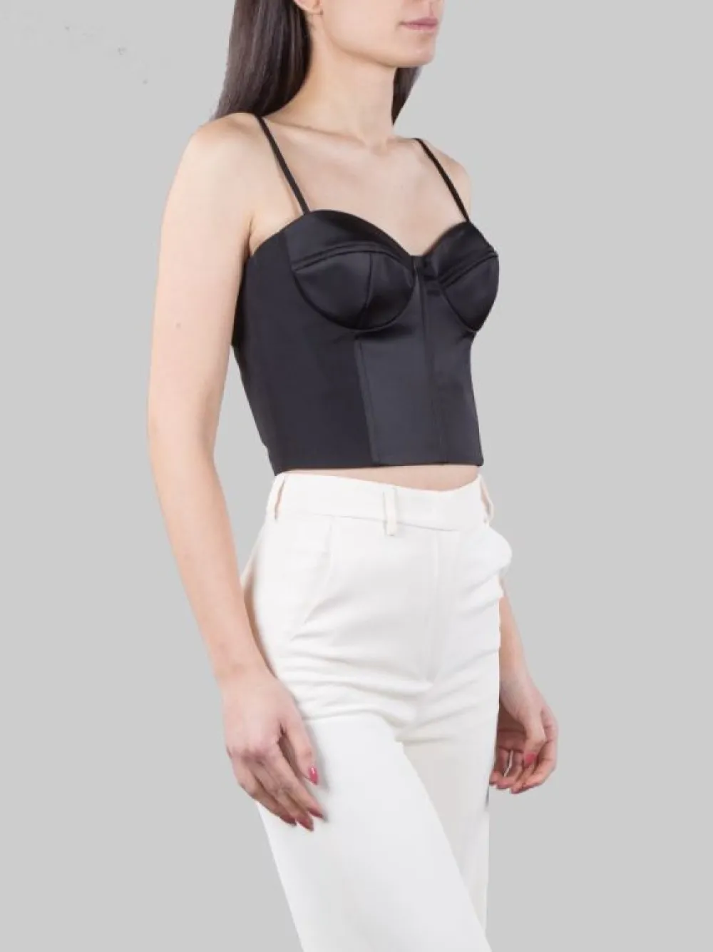 TOP MODELLO BUSTIER CON STRINGHE POSTERIORI | HANITA Best