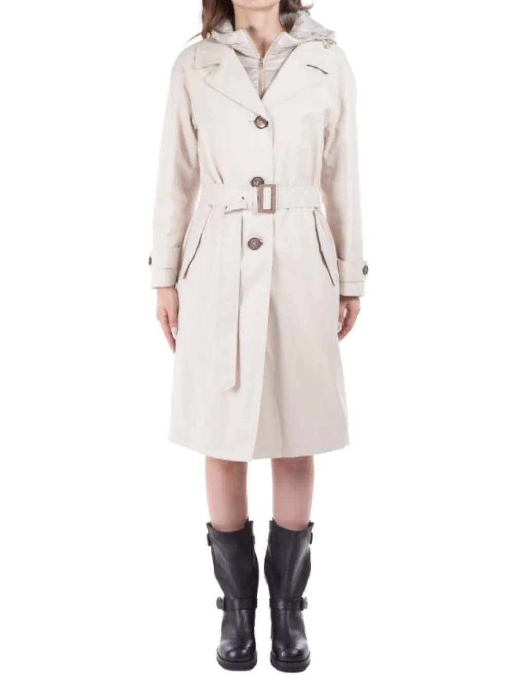TRENCH CON INTERNO IN PIUMINO STACCABILE CON CAPPUCCIO | HERNO Best