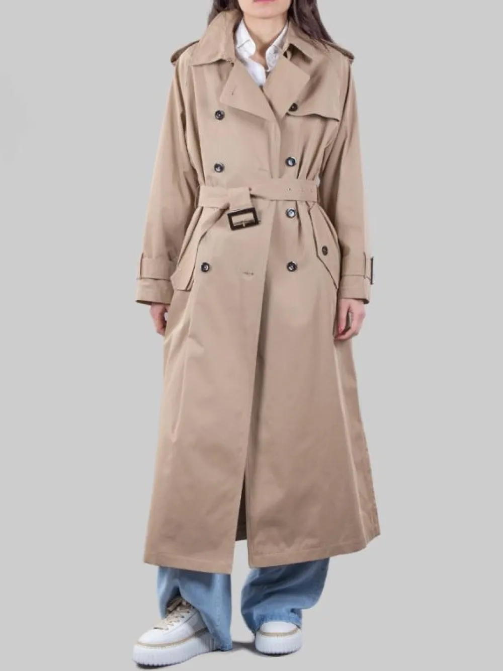 TRENCH IN COTONE CON CINTURA IN VITA | HERNO Online