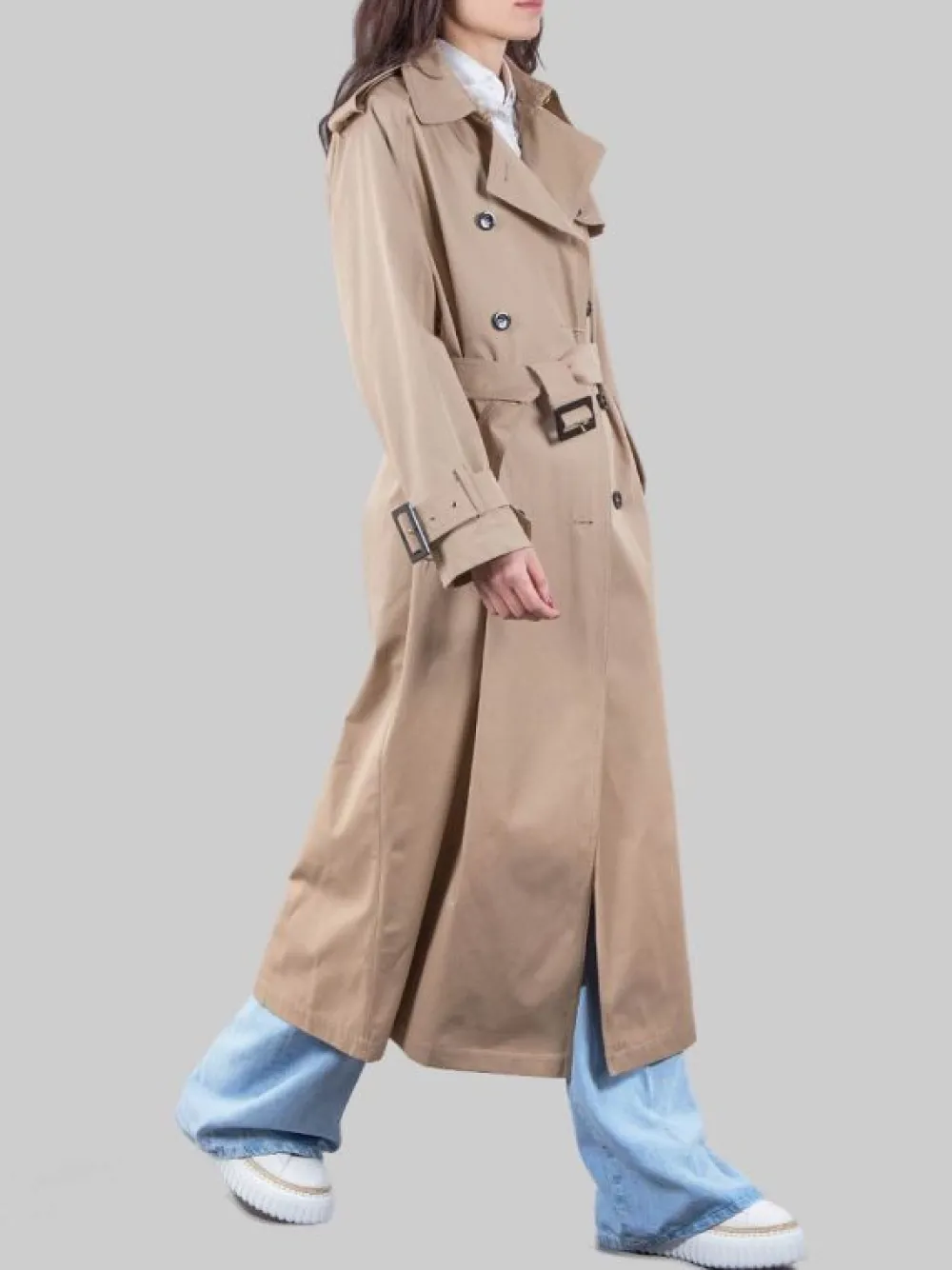 TRENCH IN COTONE CON CINTURA IN VITA | HERNO Online