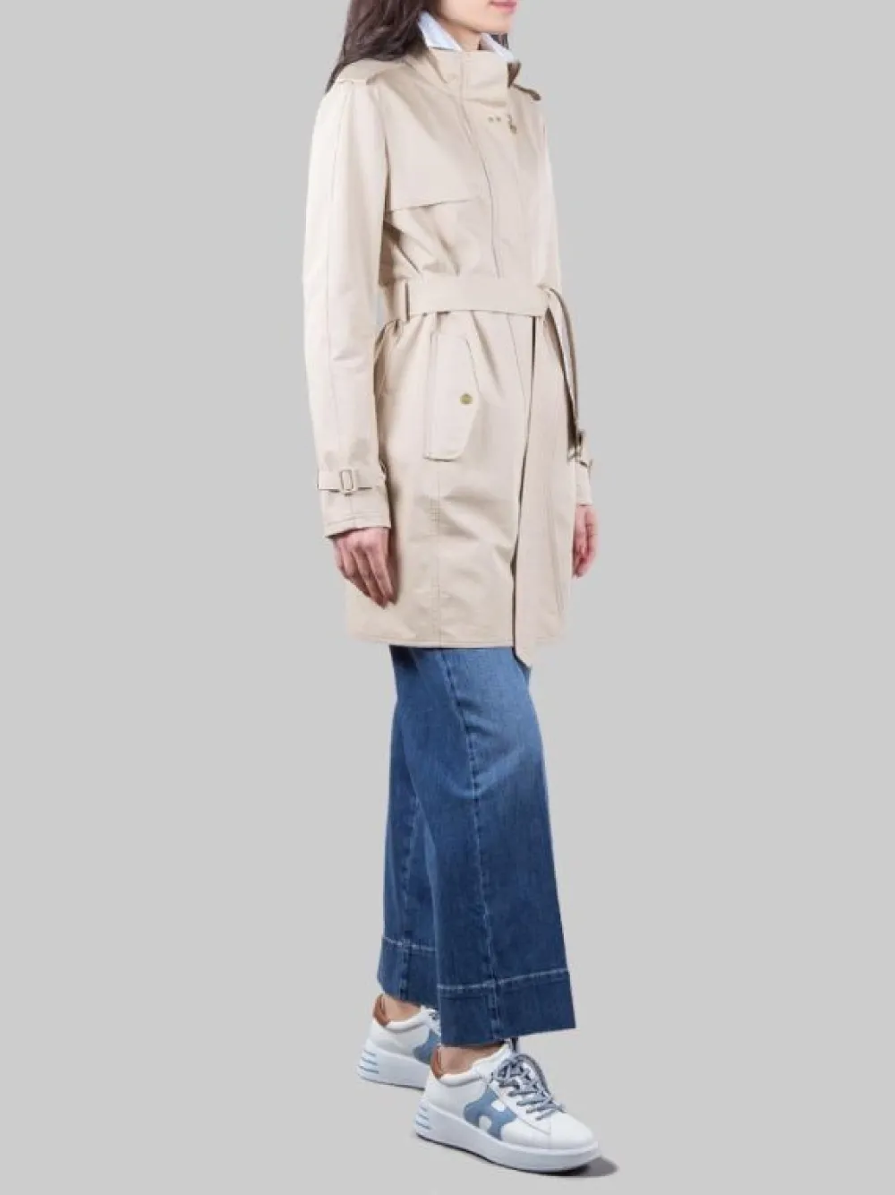 TRENCH VIRGINIA IN COTONE CON CINTURA IN VITA | FAY Online